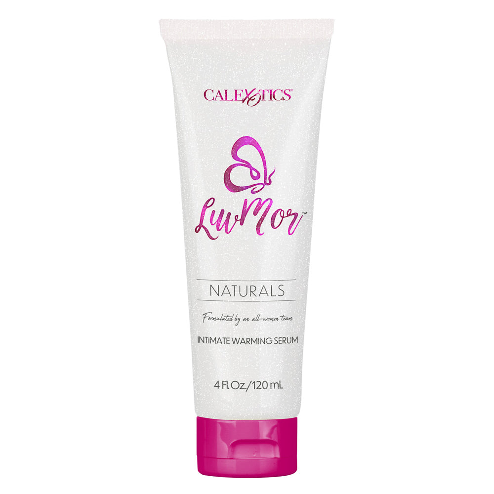 Luvmor Naturals Intimate Warming Serum 4 Oz in a tube designed for gentle warming sensation and hydration.
