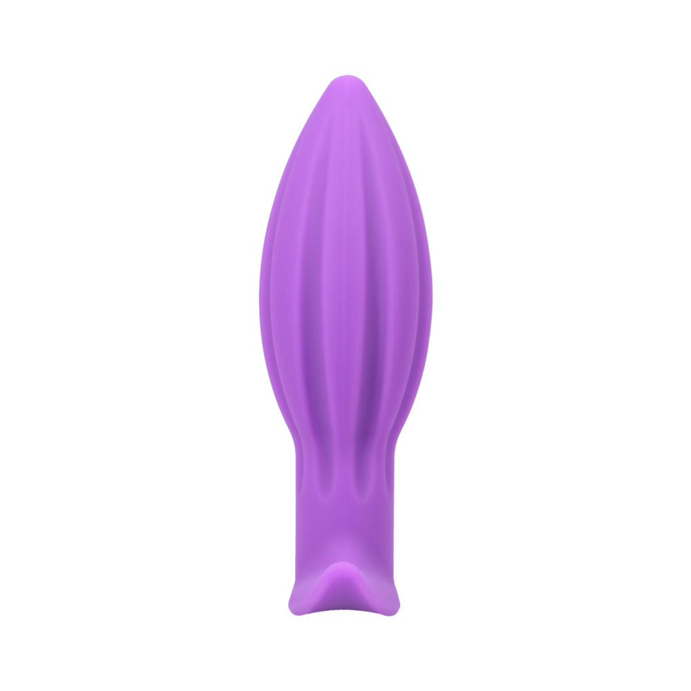 Tantus Juice Textured Silicone Butt Plug Lilac, featuring textured design for enhanced sensation and smooth finish.