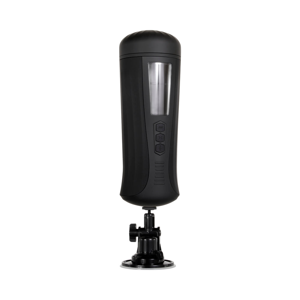 Sasha Greys Girlfriend Experience Vibrating & Tightening Stroker with suction base for enhanced pleasure.