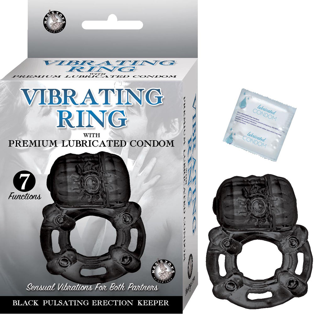 Nasstoys Pulsating Erection Keeper Vibrating Ring Black