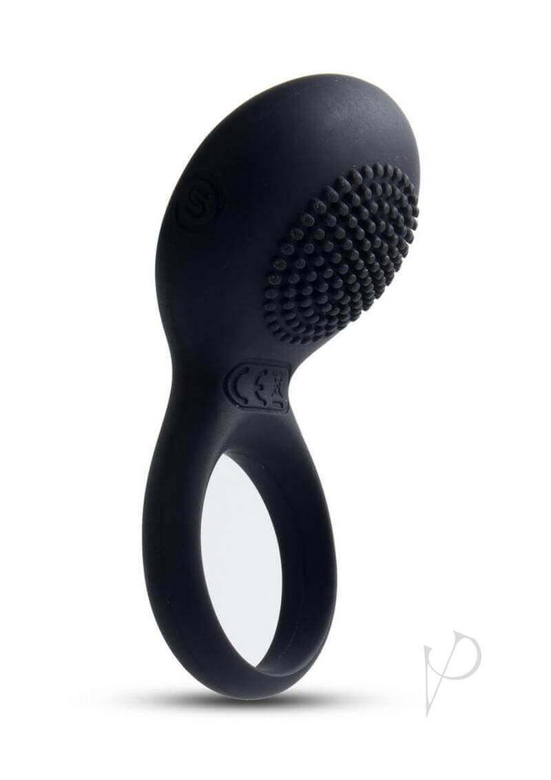 Svakom Tyler Silicone Rechargeable Clitoral Stimulating Couple's Ring - Black