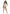 Leg Avenue Sequin Boned Snap Crotch Bodysuit Medium Silver worn by a model, showcasing its shimmering design and sculpted silhouette.