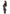Leg Avenue Wet Look Zipper Front Cat Suit XLarge Black worn by model, showcasing its glossy finish and sleek design.