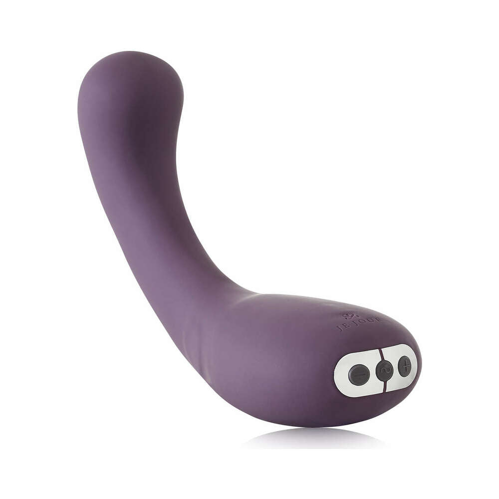 Je Joue G-Kii Dual Stimulator G-Spot Vibrator Purple showcasing its unique shape and buttons for stimulation.