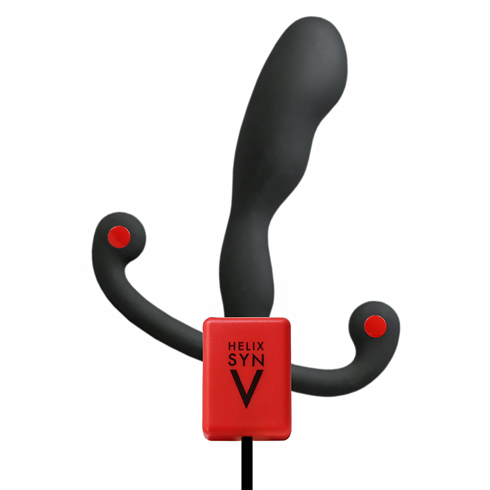 Aneros Helix Syn V Vibrating Prostate Stimulator showcasing its ergonomic design and powerful vibration features.