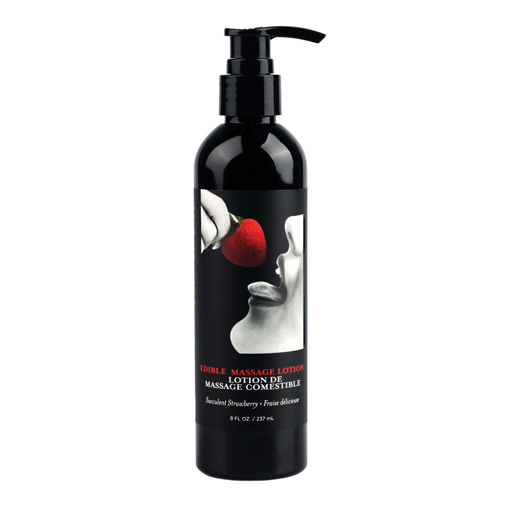 Hemp Seed By Night Better Together Holiday Caddy Gift Set - Edible Strawberry Massage Lotion 8 oz bottle.