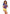 Elegant Moments Sexy Princess Costume Royal Blue Yellow featuring a sheer blue cami with red suspenders and a yellow skirt.