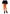 Leg Avenue Nylon Over The Knee Socks Orange worn with a black skirt and high heels, showcasing bold fashion.