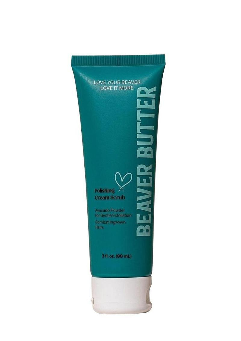 Beaver Butter Exfoliating Polish 3 Oz tube showcasing its revitalizing body scrub for smooth, radiant skin.