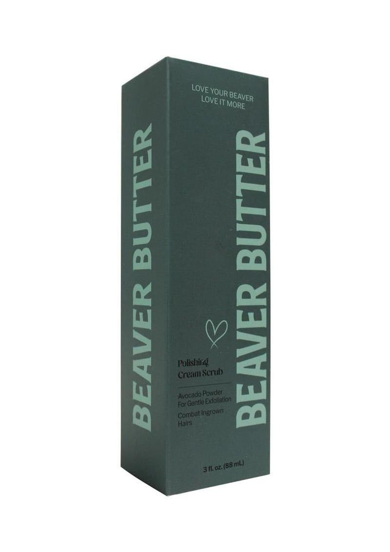 Beaver Butter Exfoliating Polish 3 Oz packaging showcasing revitalizing body scrub for smooth radiant skin.