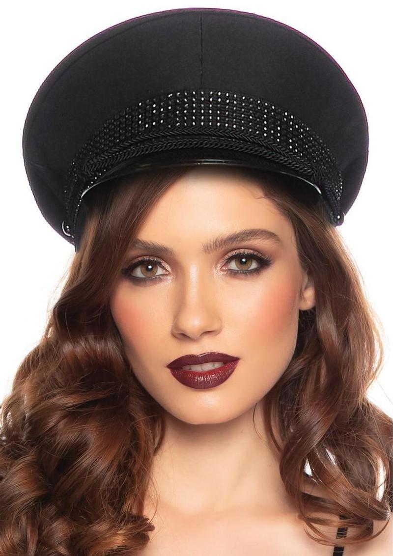 Leg Avenue Deluxe Officer Hat Black