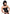Pleasure Wigs Collection Cici Wig Black displayed on model with black corset and bob haircut.