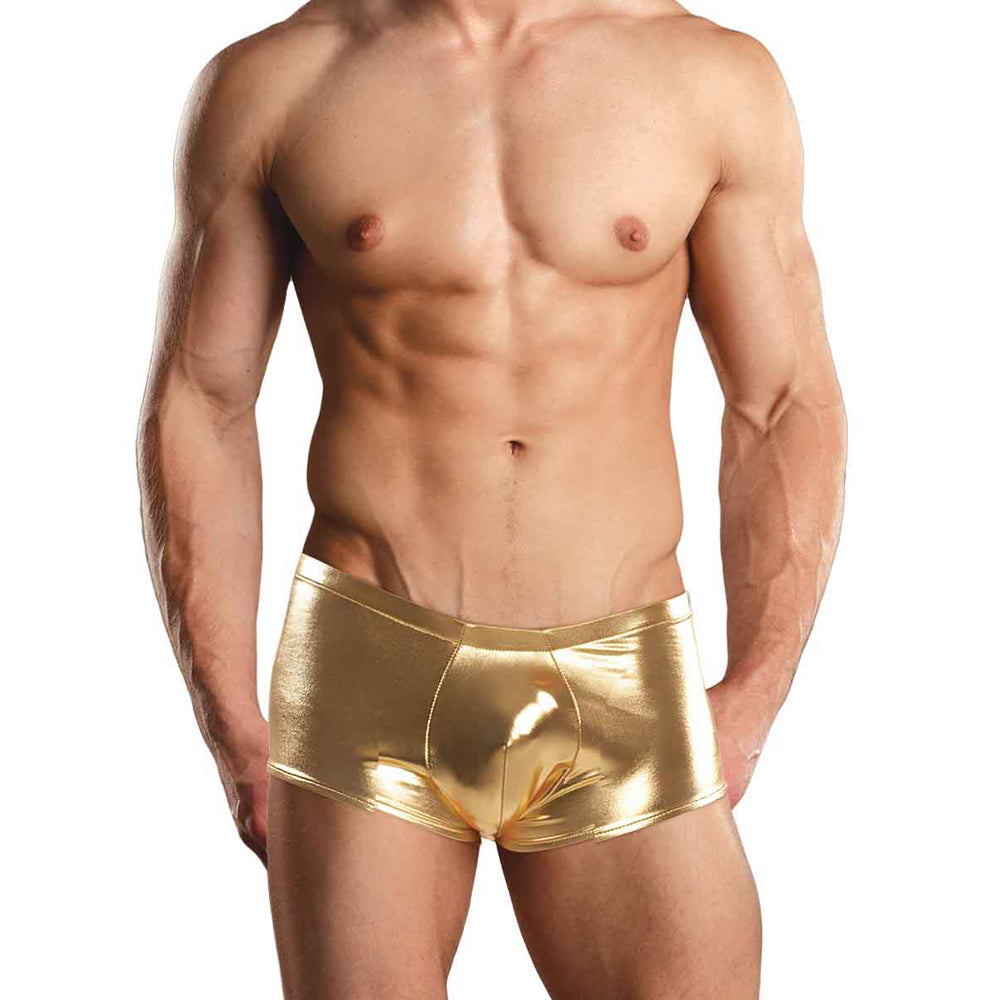 Male Power Heavy Metal Mini Short Gold Medium