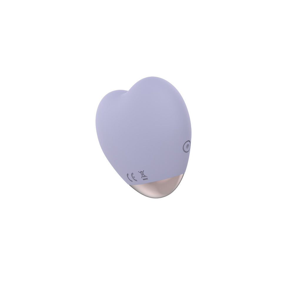 Sublime Wild At Heart Silicone External Vibe Lilac Purple, compact heart-shaped clitoral stimulator in soft lilac silicone.