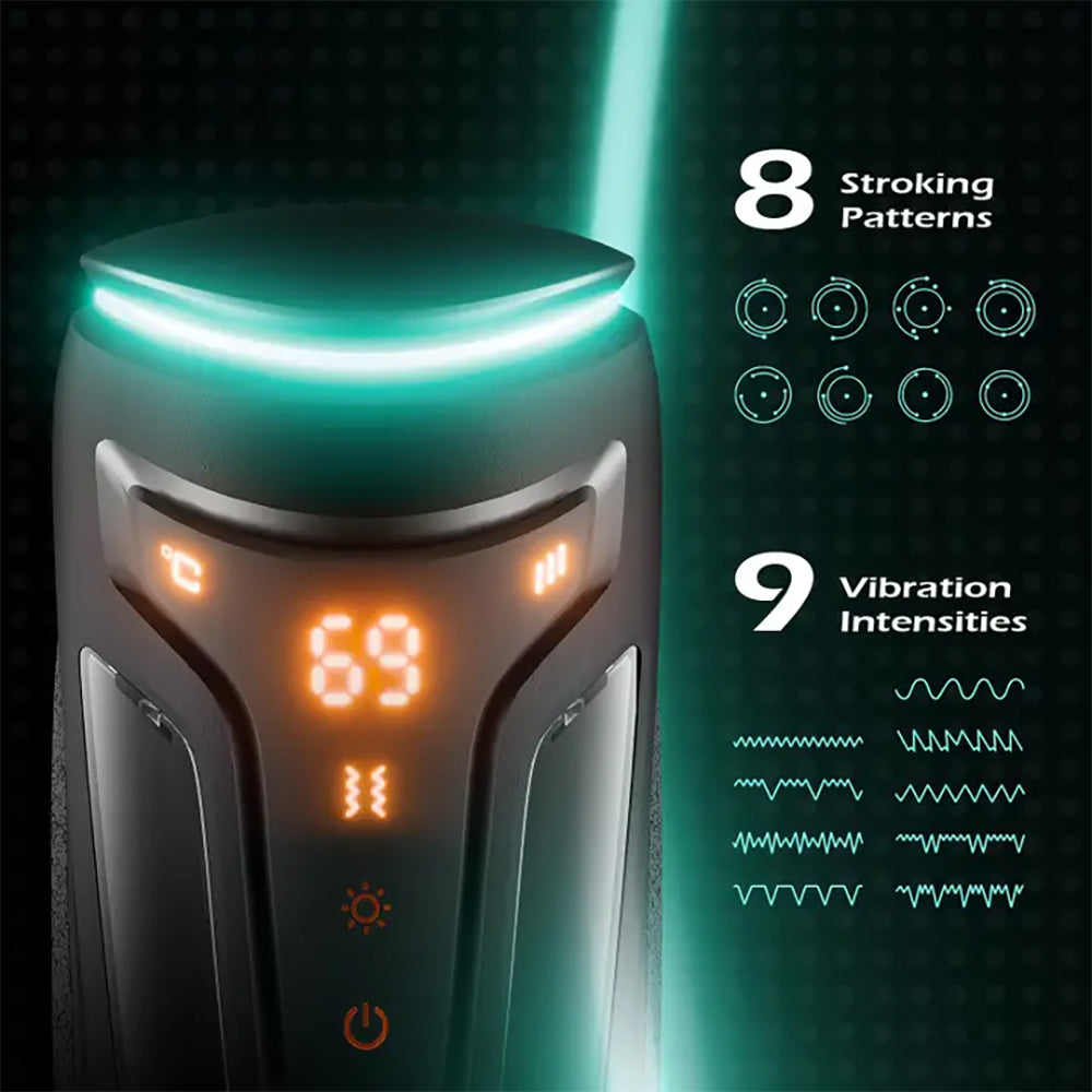 Dyso Impulsion Next Generation Masturbator features 8 stroking patterns and 9 vibration intensities for customizable pleasure.