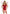 Leg Avenue Glitter Strapless Pixie Wings One Size Red worn by model with a sparkling red costume and fishnet stockings.