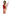 Leg Avenue Glitter Strapless Pixie Wings One Size Red worn by a model, showcasing the dazzling design and vibrant color.