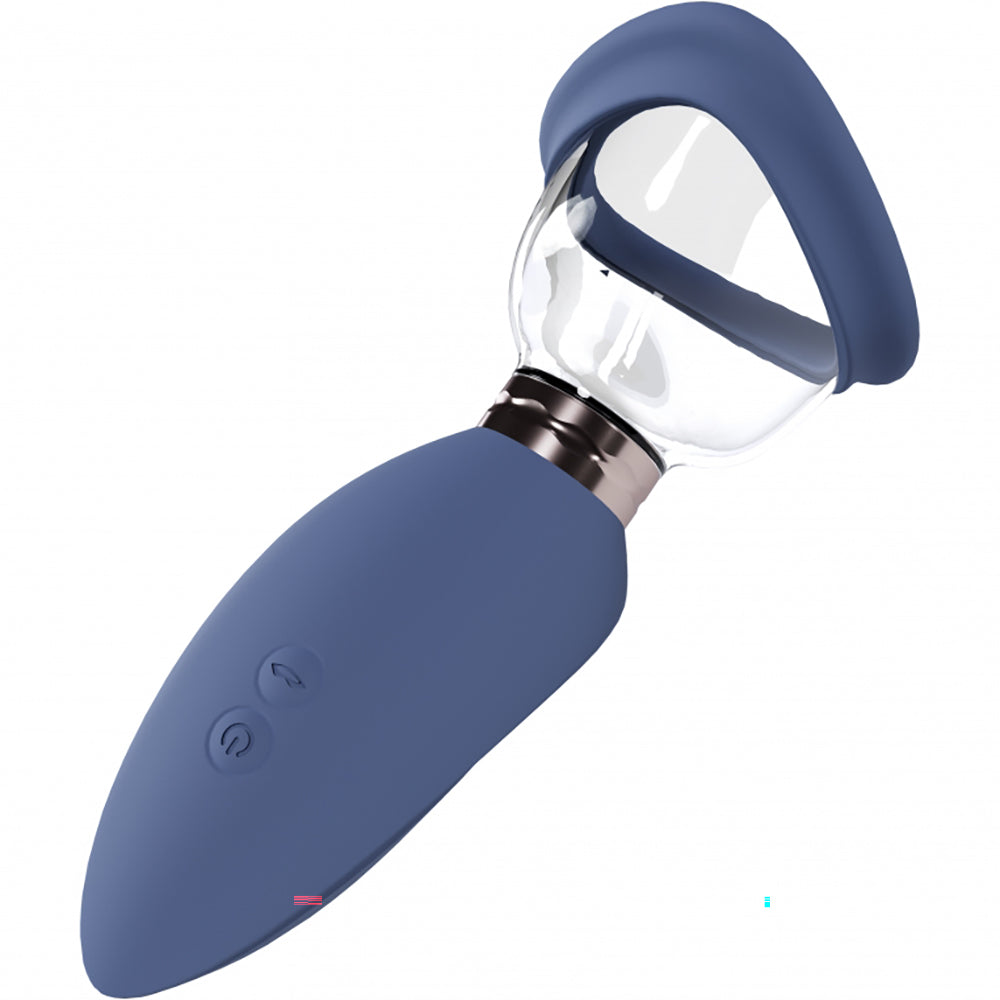 Pumped Arousing Nipple & Breast Pump Blue with powerful F1 motor for full-body arousal and preparation.