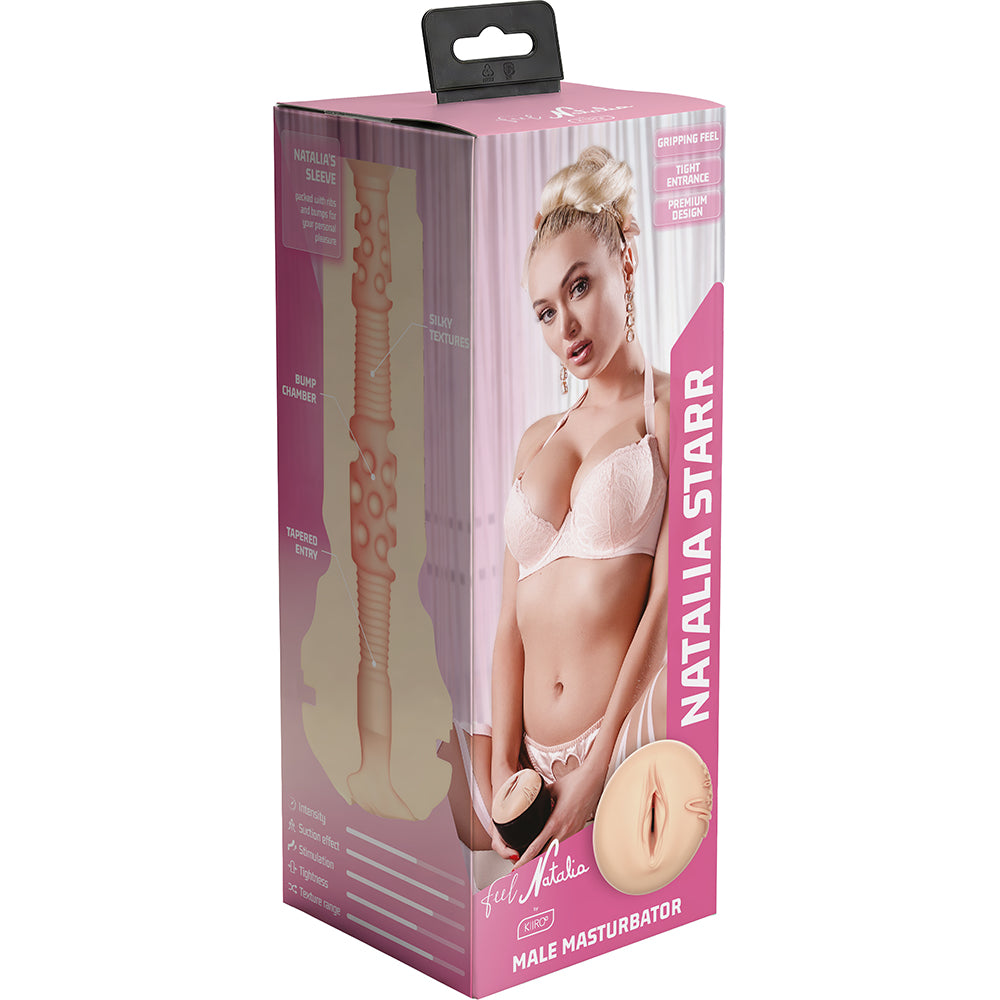 Kiiroo Feel Natalia Starr Pornstar Masturbator packaging showcasing life-like details and textures.