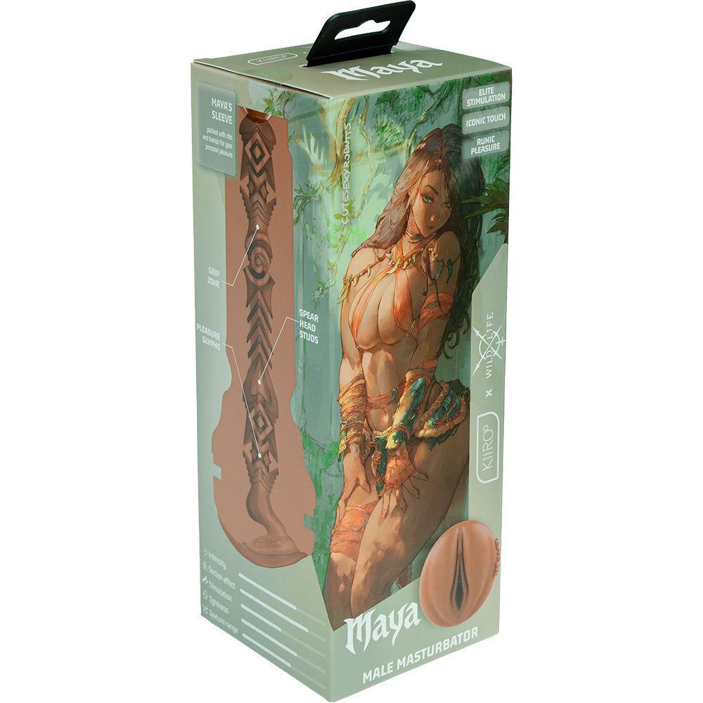 Kiiroo Feel Maya Stroker Masturbator in packaging showcasing the unique design and powerful pleasure features.