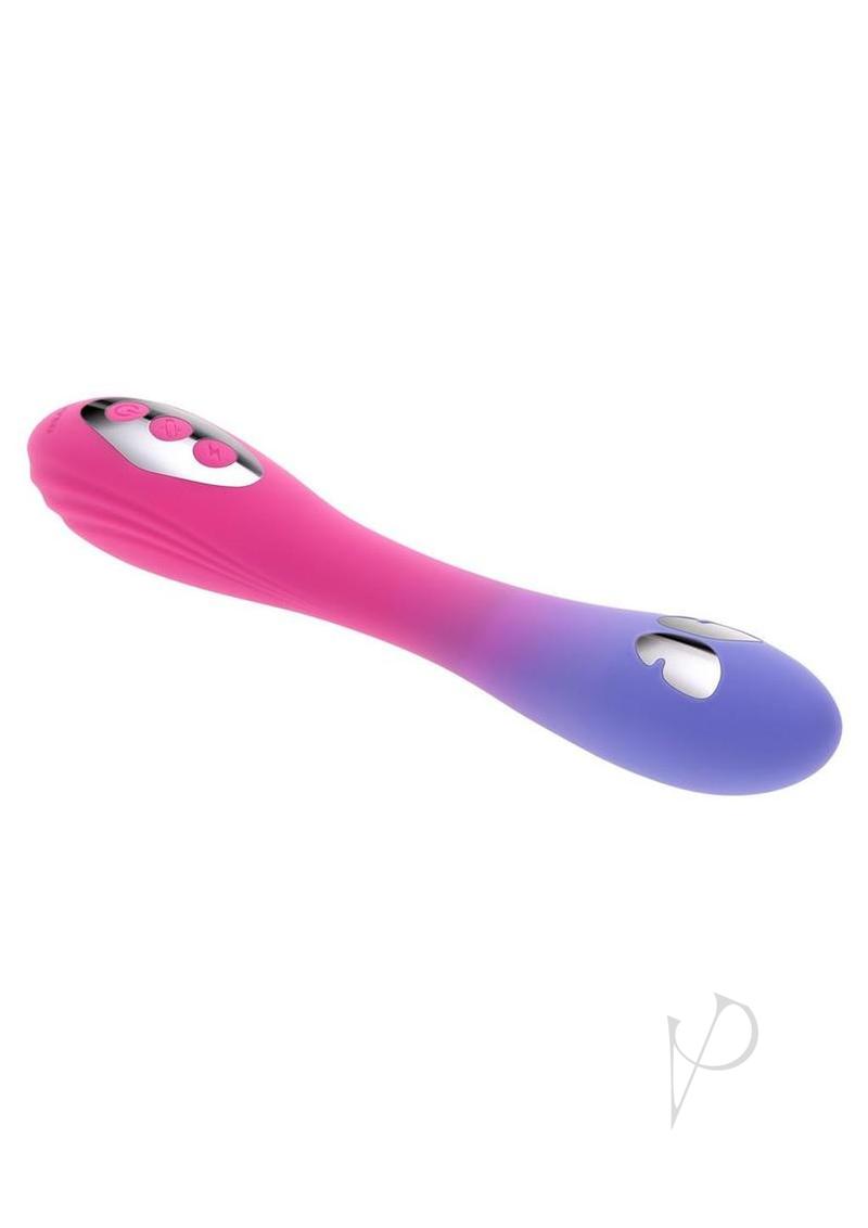 Evolved Paradise Pulse Butterfly Vibrator Pink/Purple showcasing a vibrant design and dual-sensation functionality.