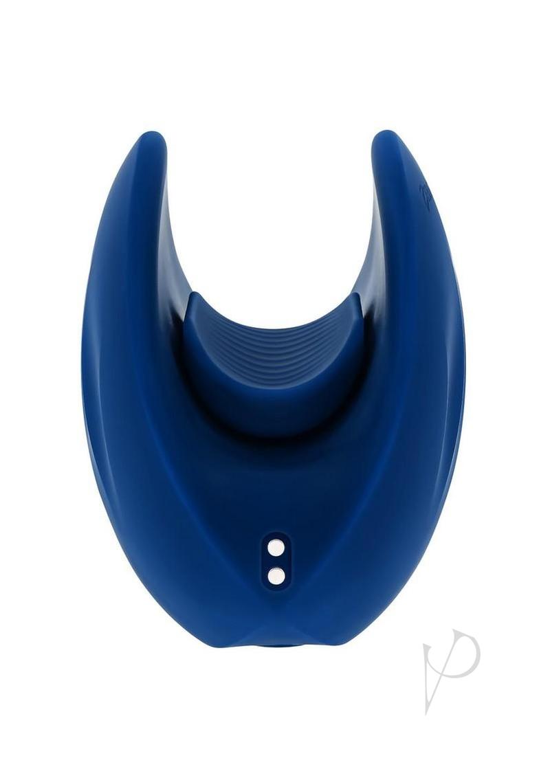 Zero Tolerance Taco Time Rechargeable Silicone Stroker Blue - blue open-sided stroker for versatile pleasure.