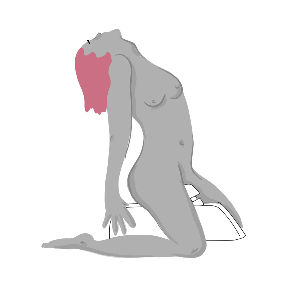 Liberator Wanda Toy Mount Merlot ergonomic positioning mount for wand massagers showcasing its unique design.