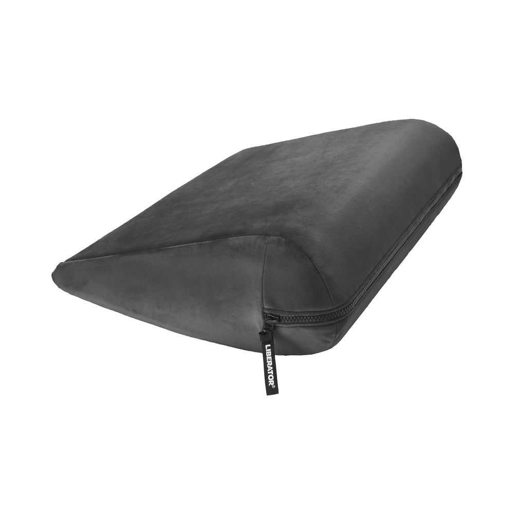 Liberator Jaz Original Sex Positioning Pillow Black showcasing a soft microvelvet cover and contoured foam design.