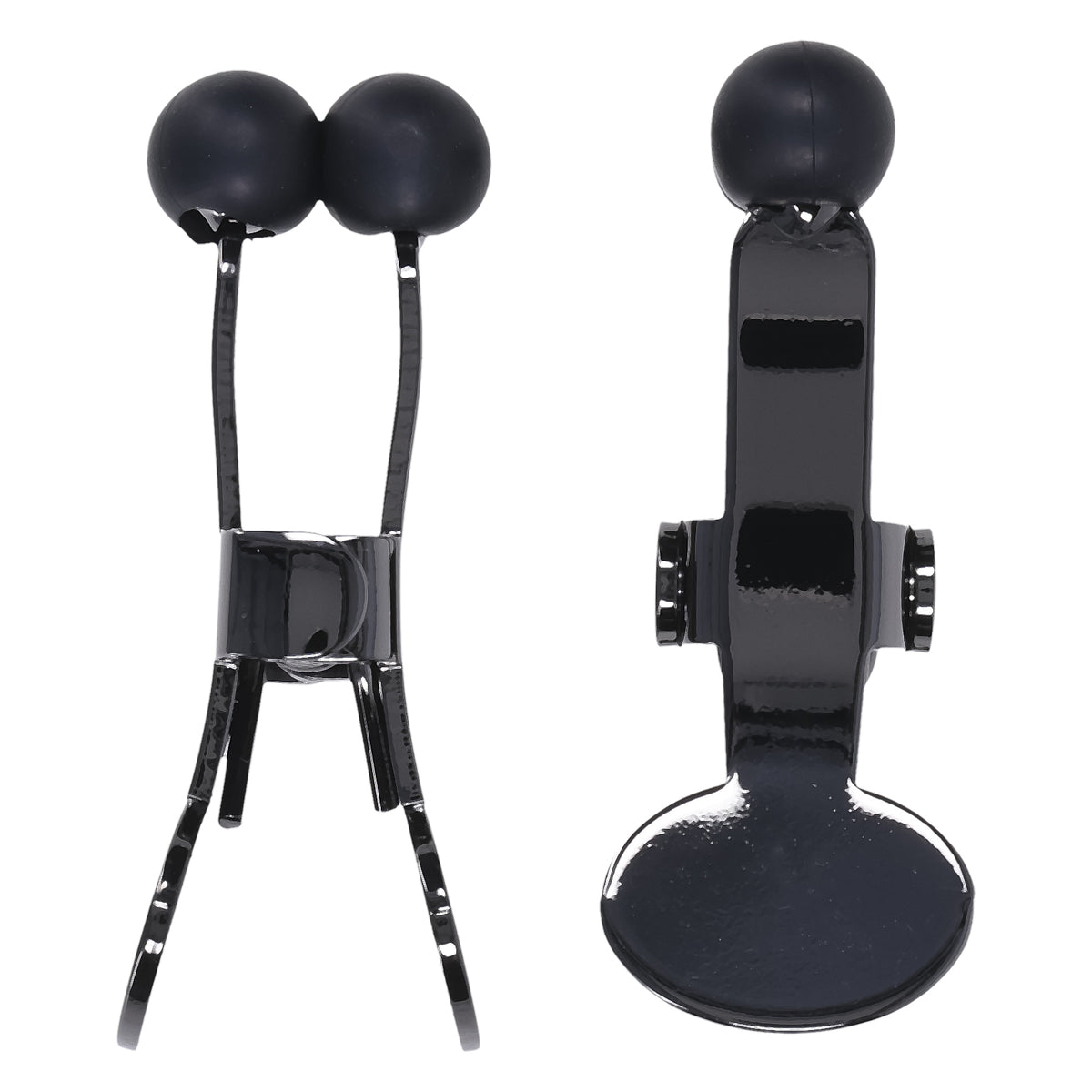 Merci Nippers Stainless Steel Nipple Clamps Black showcasing sleek stainless steel and silicone design for sensual play.