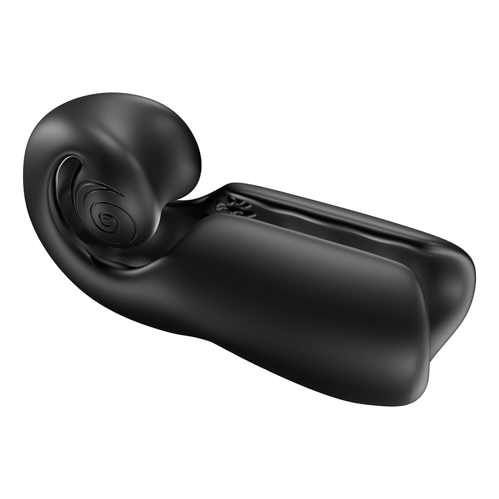 SVibe Snail Evo Dual Male Masturbator Black designed for ultimate pleasure and comfort.