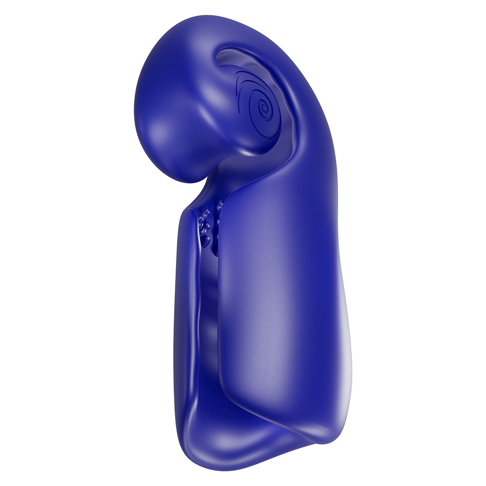 SVibe Snail Evo Dual Male Masturbator Navy in ergonomic design for ultimate pleasure.