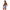 Magic Silk Dress Up Topless Tutor Set Costume Pink L/XL featuring a plaid design and flirty style from the back view.