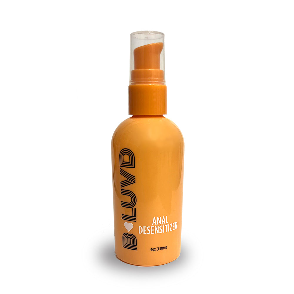 B-Luvd Anal Desensitizing Lubricant 4 Oz bottle for enhanced comfort during intimate activity.