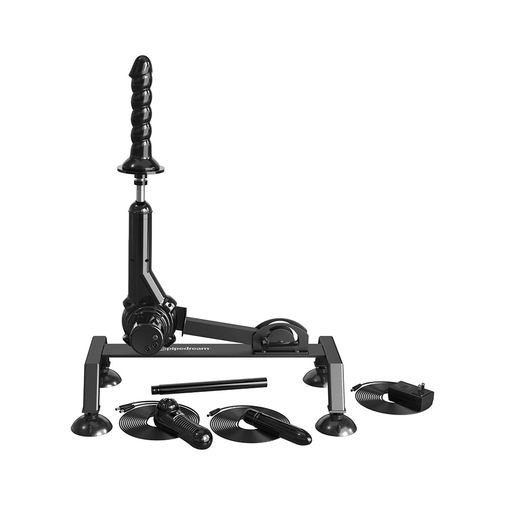 Fetish Fantasy Series Body Dock Sex Machine adjustable thrusting device with suction cup accessories.