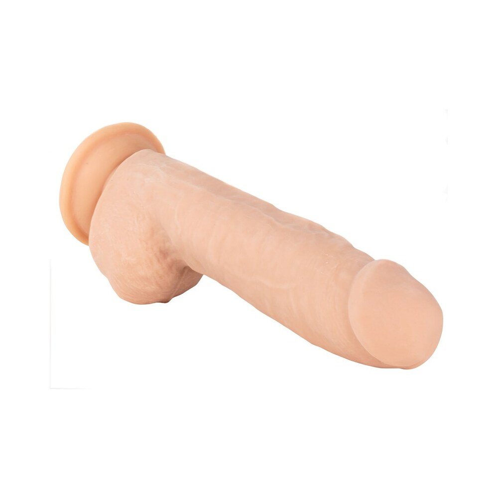 Adam & Eve Adam's Colossal 12 Inch Dildo Beige showcasing lifelike detail with realistic texture and proportions.