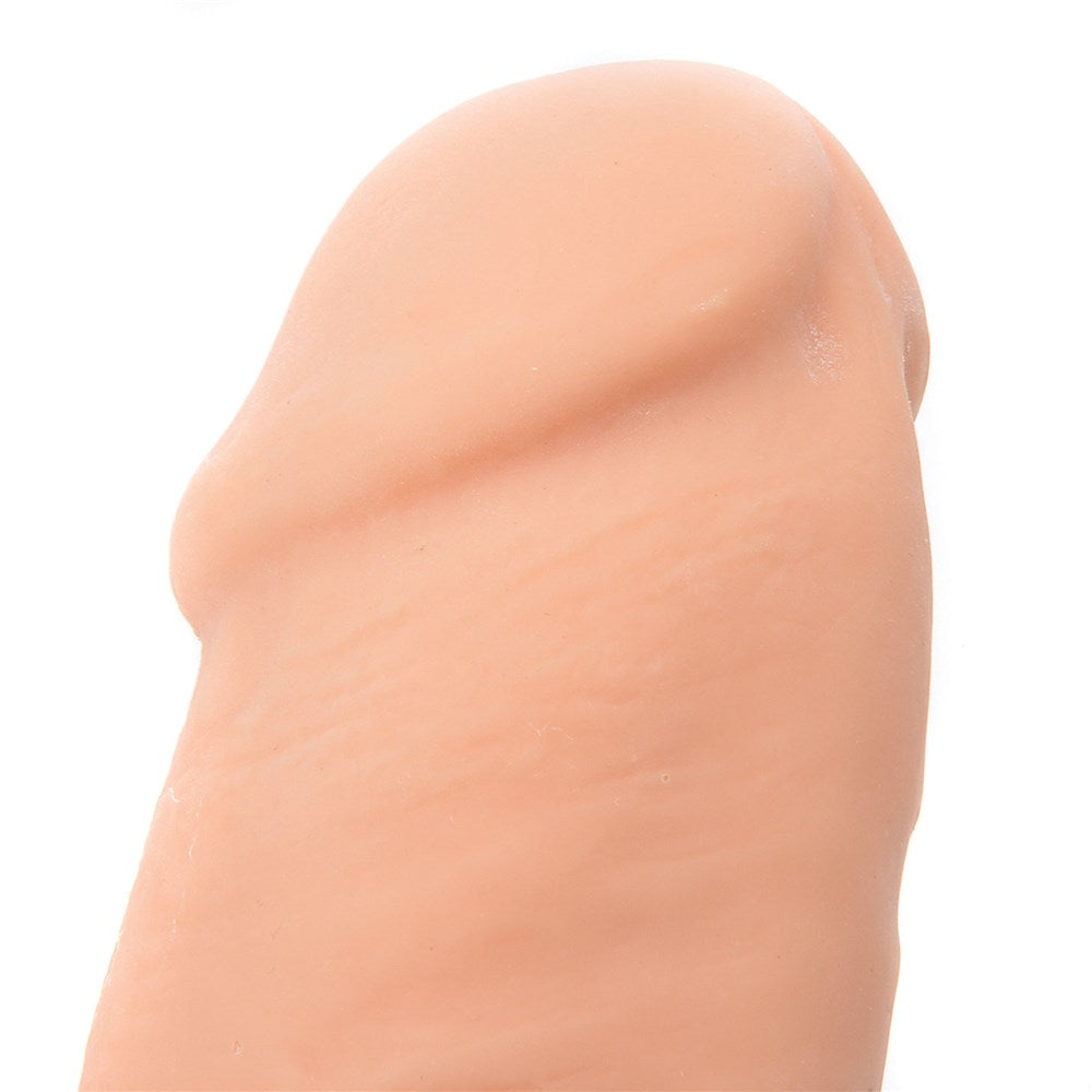 Adam & Eve Adam's Colossal 12 Inch Dildo Beige tip, showcasing lifelike details and soft texture.