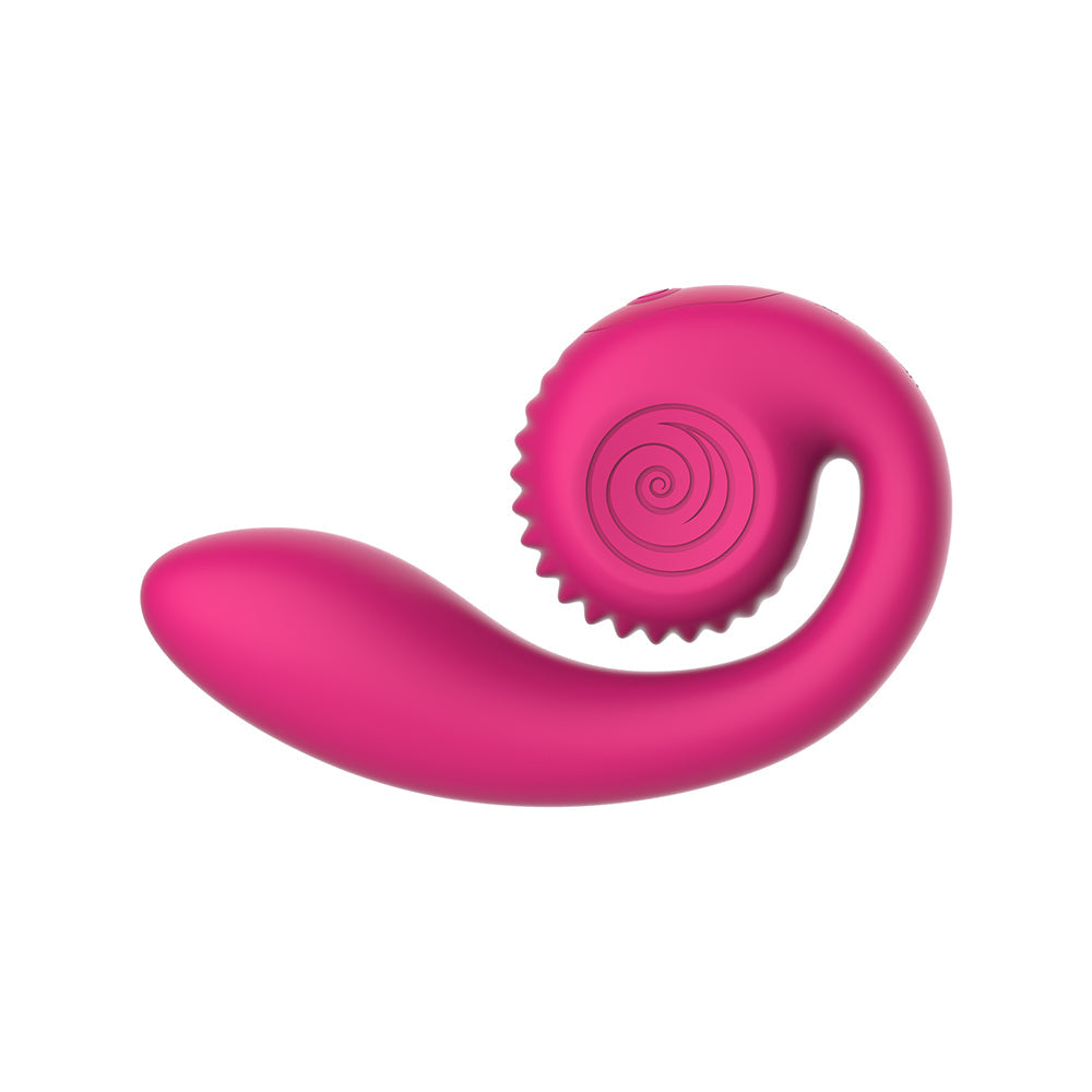 SVibe Snail Gizi Lite Dual G-spot Vibrator Sweet Dragonfruit in vibrant pink color with unique design.