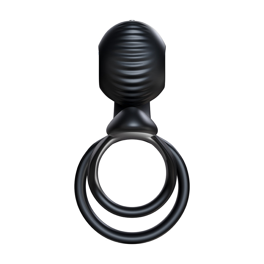 SVibe Snail Jovi Dual Couples Ring Stimulator Black designed for enhanced intimacy and dual stimulation.