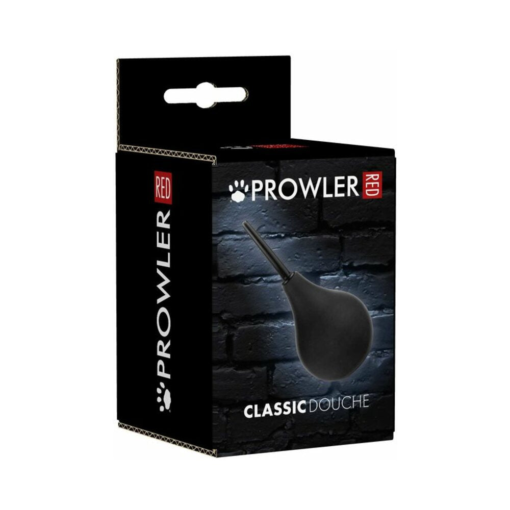 Prowler RED Medium Bulb Douche Black packaging with black and red design, featuring a classic douche bulb.
