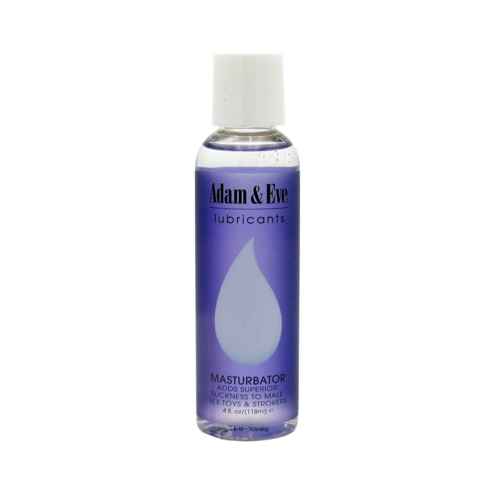 Adam & Eve Masturbator Lubricant 4 Oz bottle, a water-based lubricant for enhanced intimate comfort.