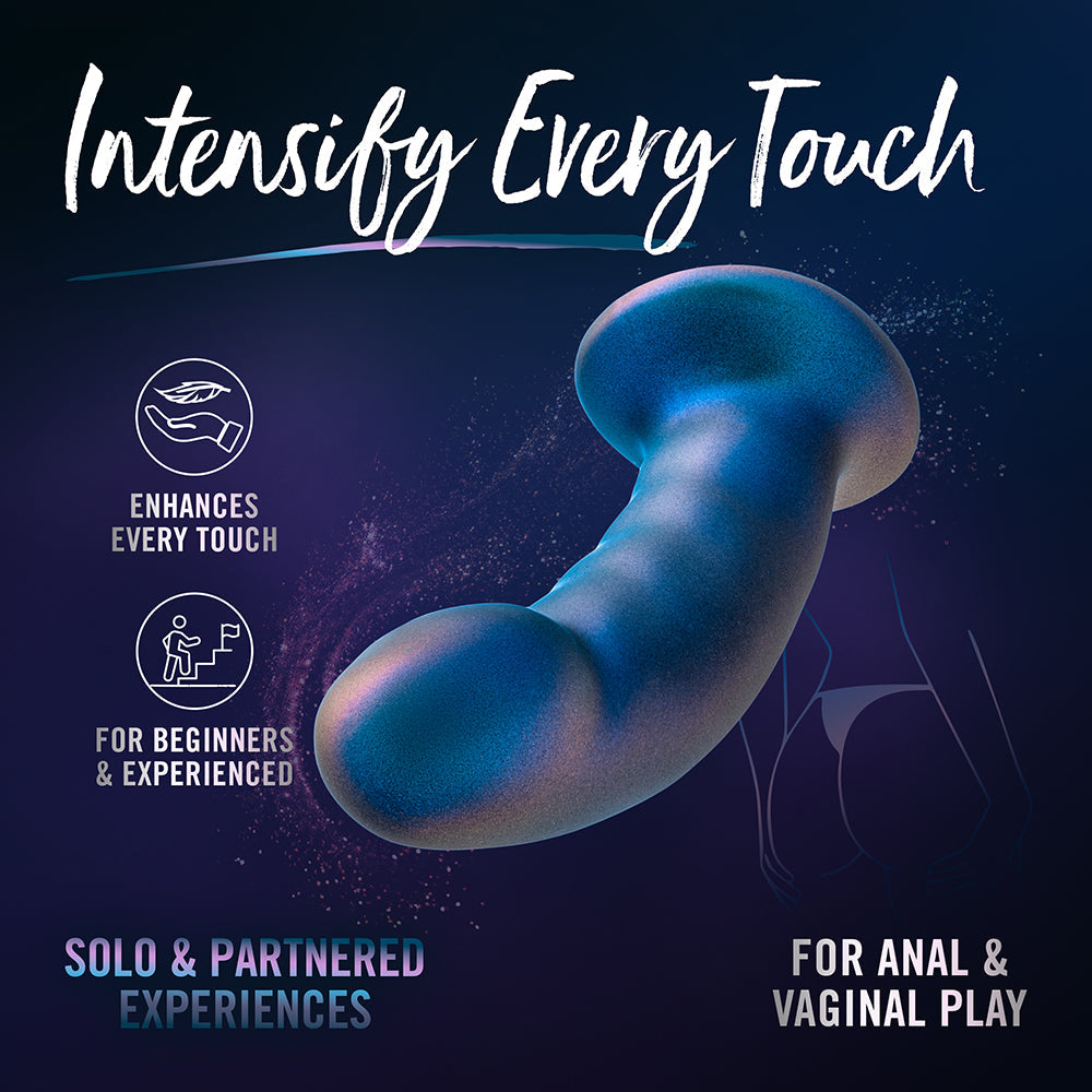 Temptasia Rebellion Peg Silicone Dildo Blue enhances every touch for anal and vaginal play, ideal for beginners and experienced users.