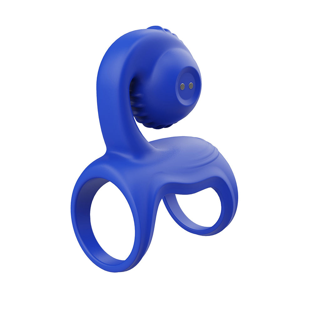 Adam & Eve Snail Vibrating Couples Cage Blue designed for shared stimulation and comfort.
