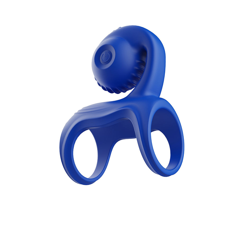 Adam & Eve Snail Vibrating Couples Cage Blue designed for shared stimulation and comfort.