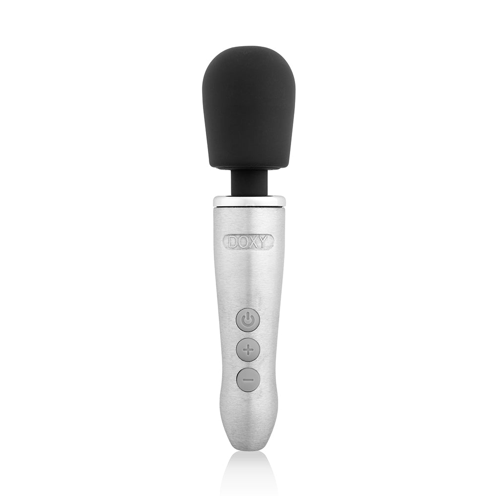 Doxy Go Travel-sized Wand Massager Silver is a compact, powerful wand designed for travel.