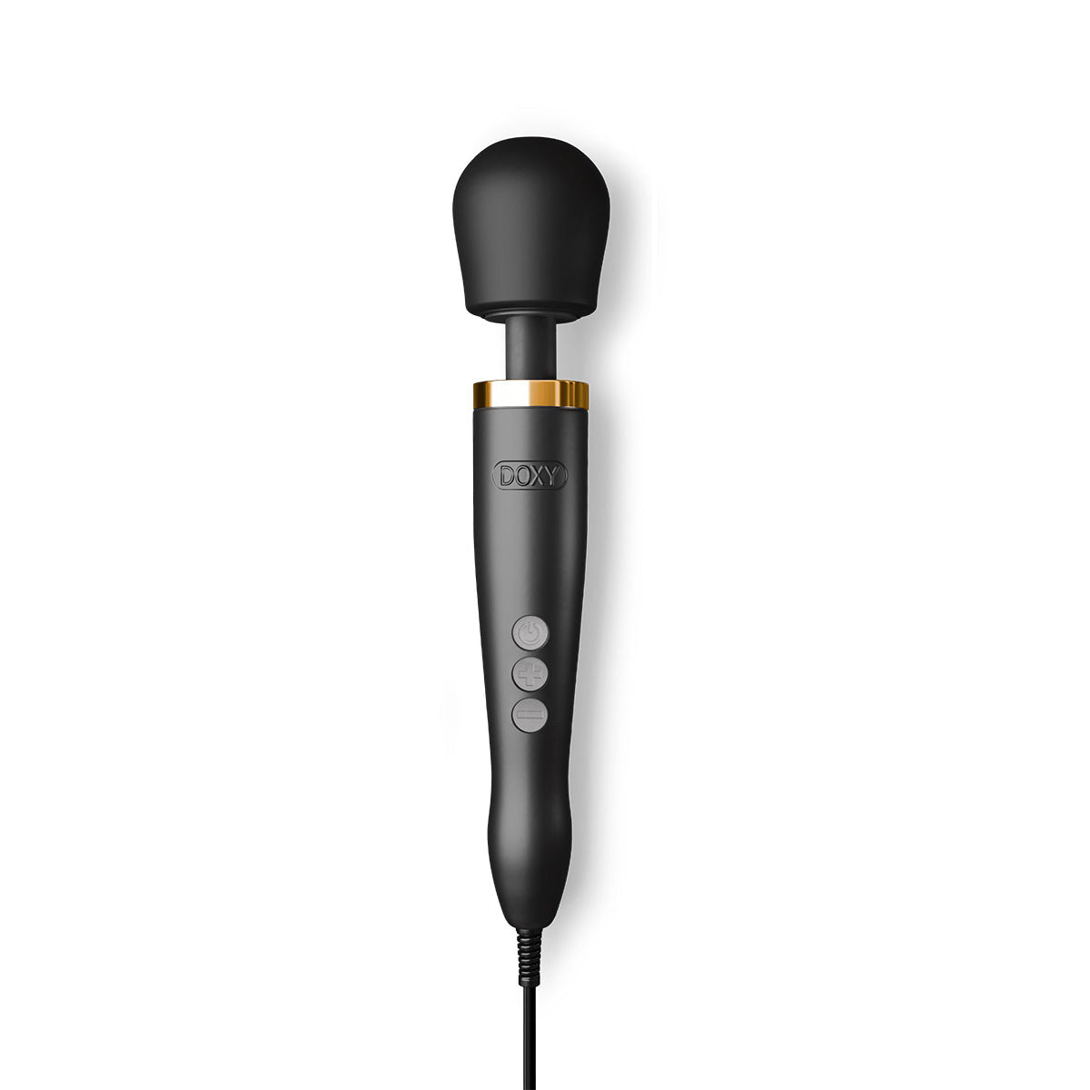 Doxy Die Cast Wand Matte Black & 24k Gold, featuring a stylish design with matte black and 24k gold details.
