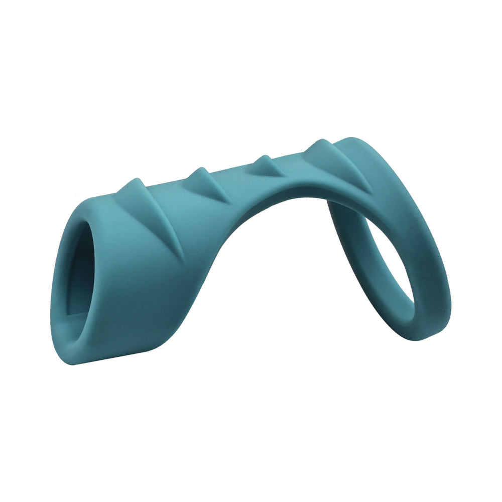 Adam & Eve Adams Ridged Penis Cage designed for enhanced stimulation and firm support during intimate play.
