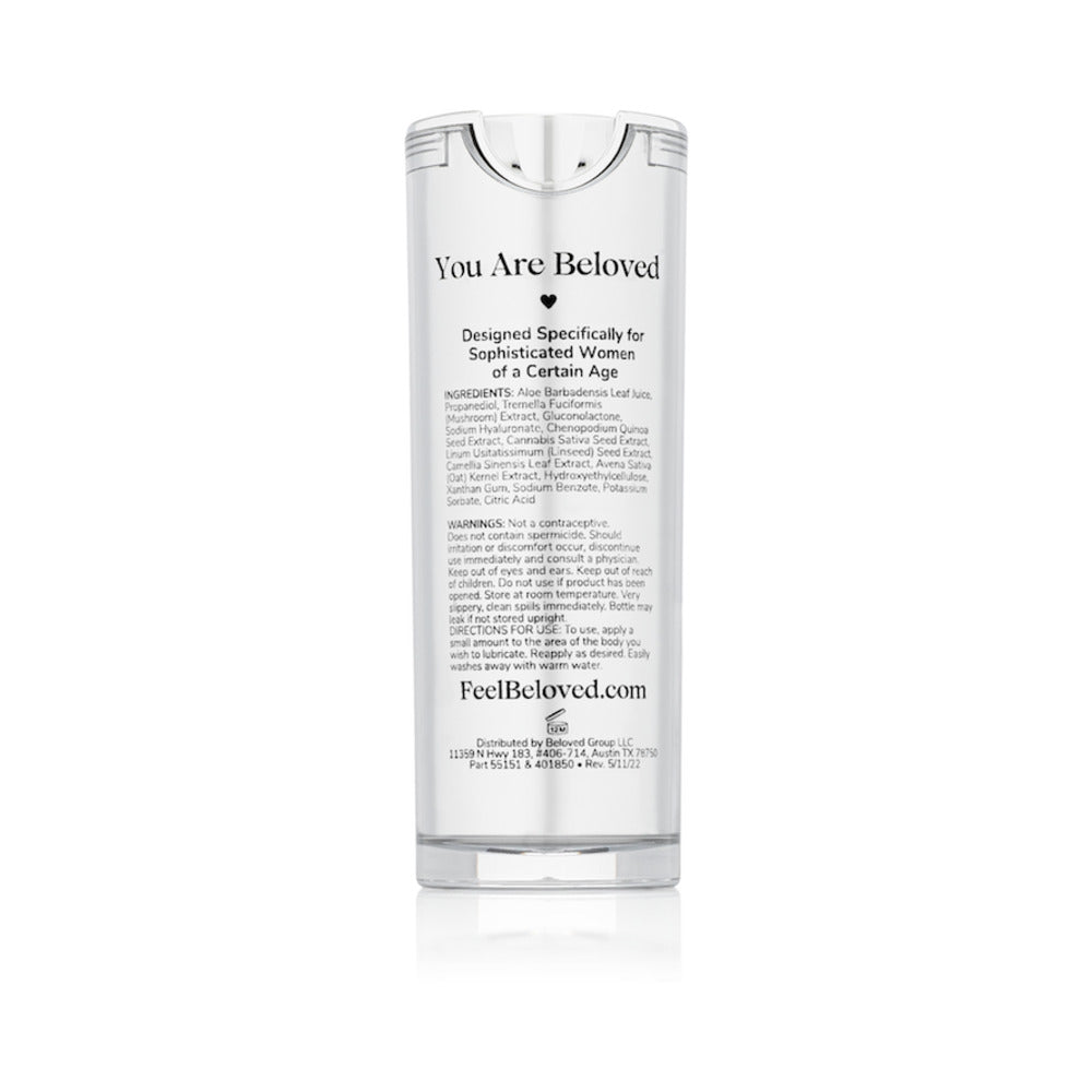 Beloved Intimacy Serum 15 ml bottle with ingredients and usage details for intimate care.