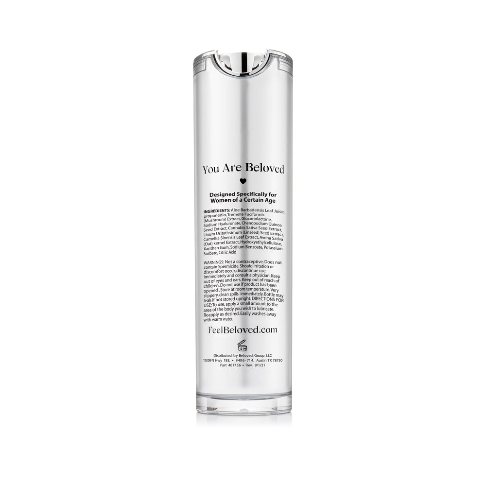Beloved Intimacy Serum 30 ml in a sleek container designed for comfortable hydration and intimate care.