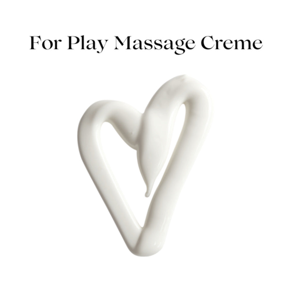 For Play Massage Creme in heart shape, ideal for romantic and relaxing massage experiences.