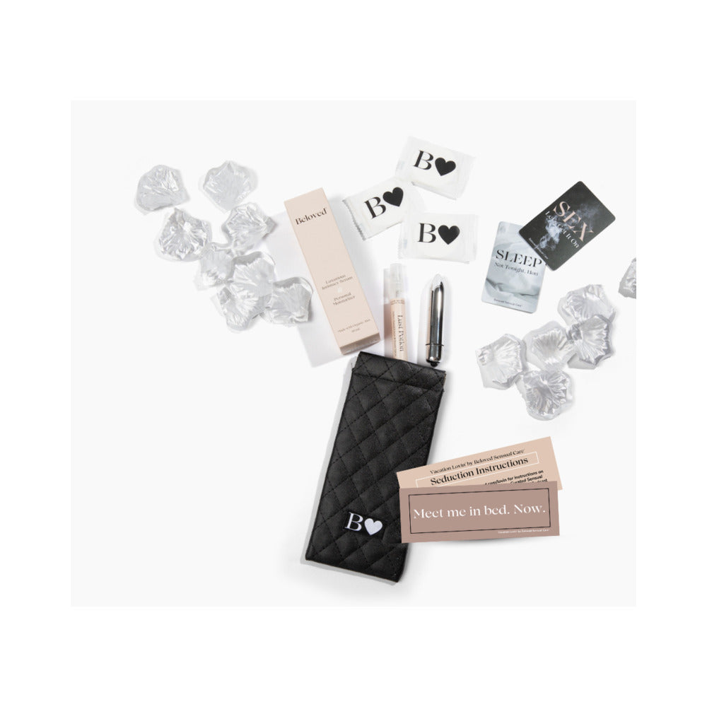 Beloved Vacation Lovin Gift Set displayed with accessories and playful elements on a light background.
